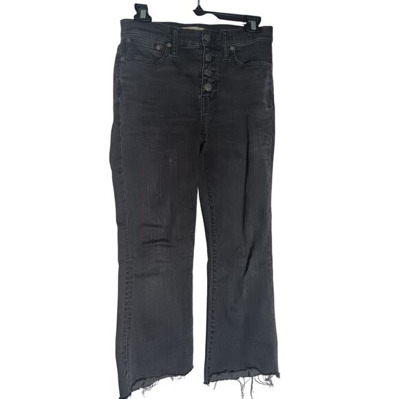 Madewell Cali Demi-Boot Jeans Black wash size 26 - Picture 3 of 6